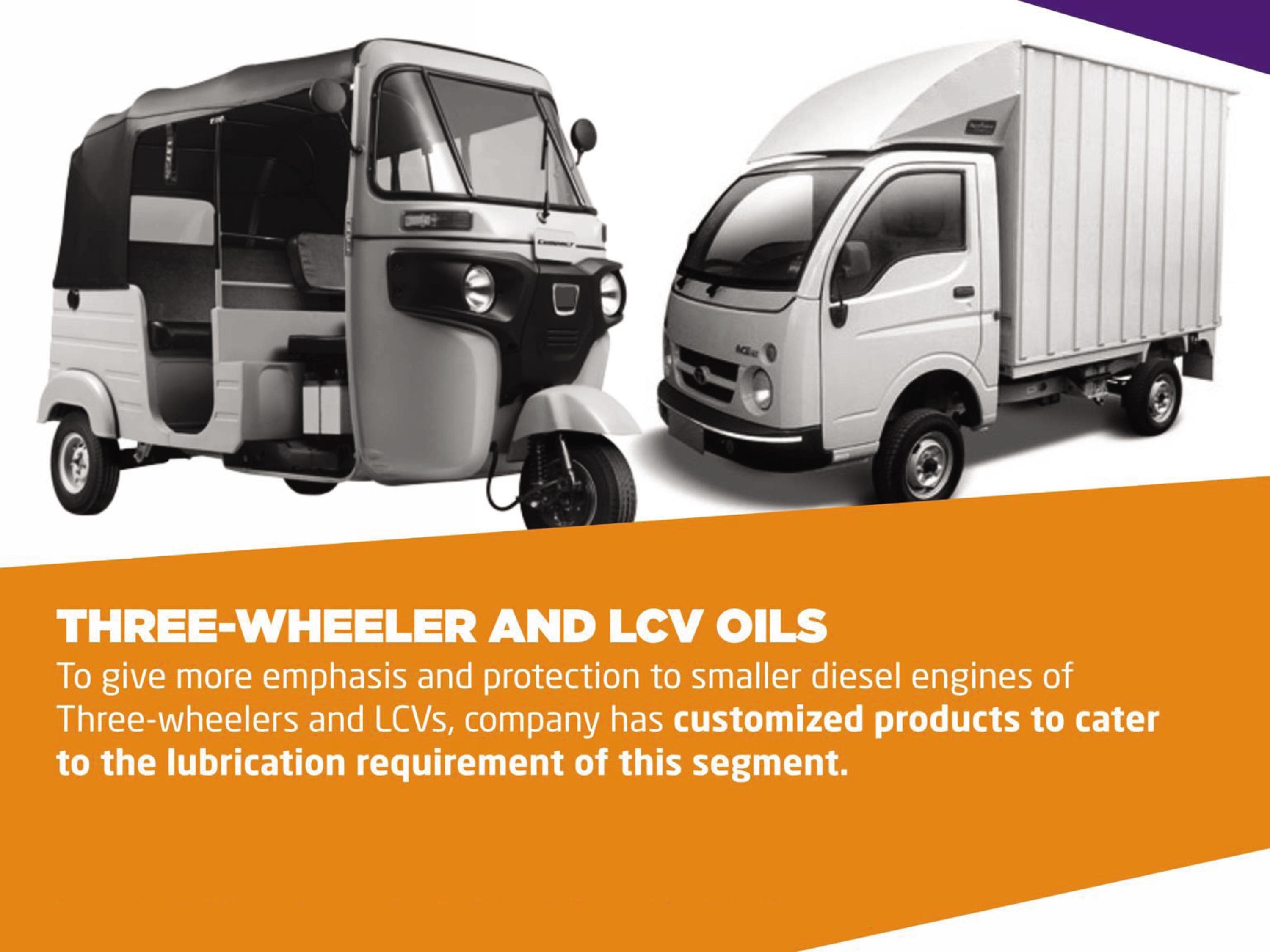 Three Wheeler & LCV Oils